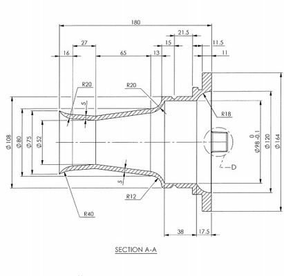 Venturi 164x75x180mm Mikropul алюминиевый